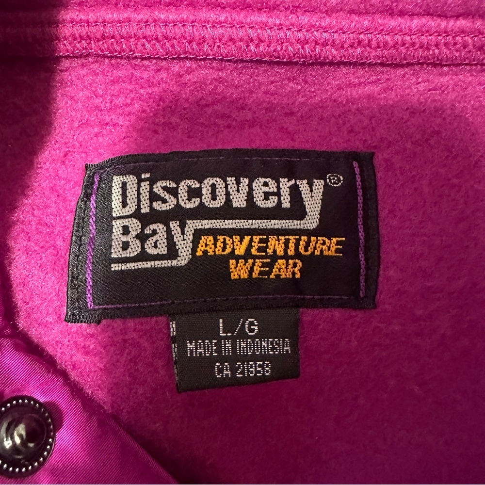 Discovery Bay Adventure Wear Vintage Fleece Purple Sweater Size Large Women’s - Picture 12 of 13